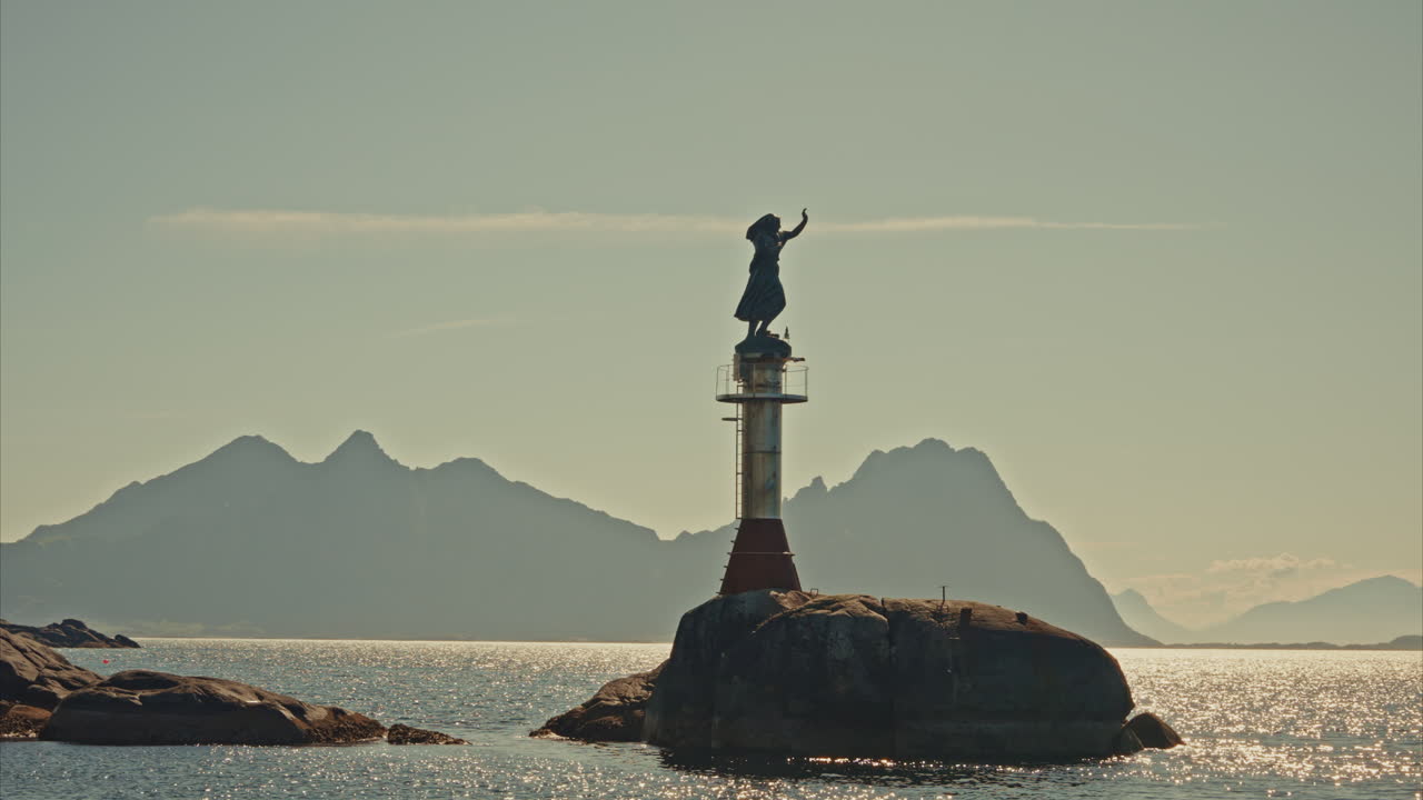 Panoramic view of the fishermen's wife statue at the harbor of Svolvaer, Lofoten islands, Norway.
Maritime culture and tradition.