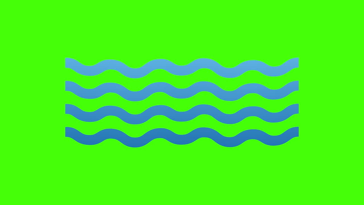 파동 애니메이션, 애니메이션 파동, 파동 아이콘, 배경없는, 녹색 화면, 4k 애니메이션, 4k 비디오