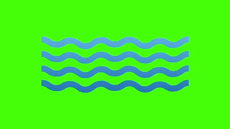 animación de onda. ondas animadas. icono de onda. sin fondo. pantalla verde. animación en 4k. video en 4k