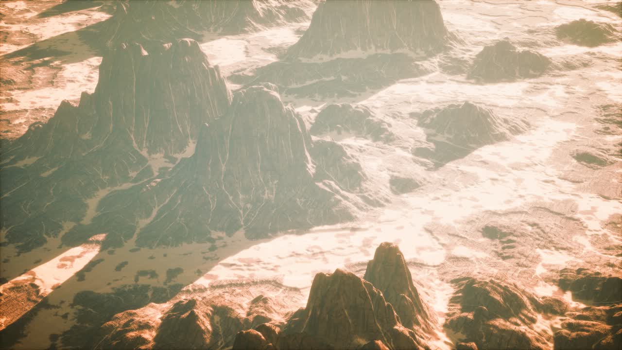 una toma aérea de un dron del cañón de las rocas rojas