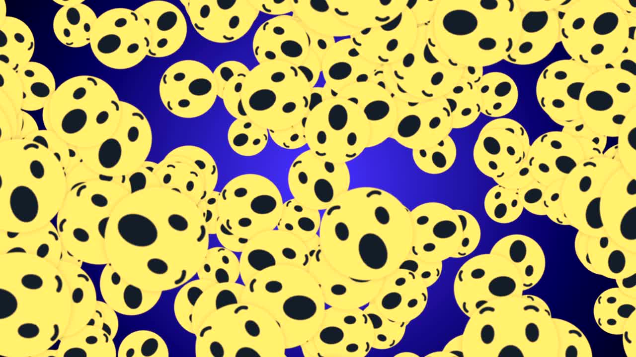 와우 이모지 기호 애니메이션, 렌더링, 배경, 알파 채널, 루프