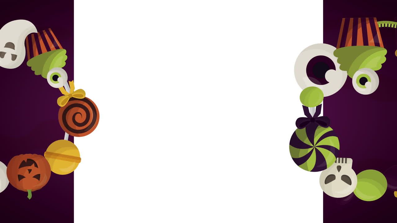 달한 사탕과 함께 행복한 할로윈 축하