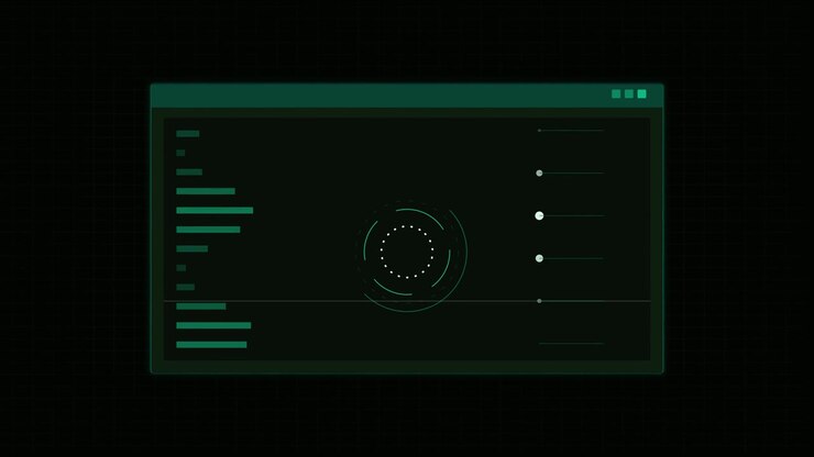 Digital Interface With Animated Data Visualization and Sliders