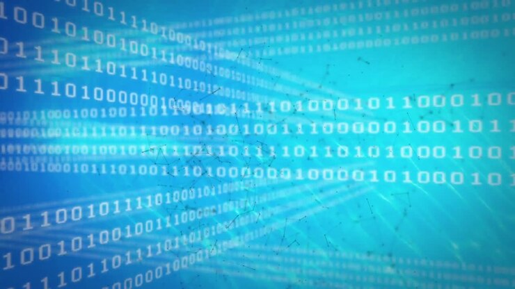 Animation of data processing over binary coding computing