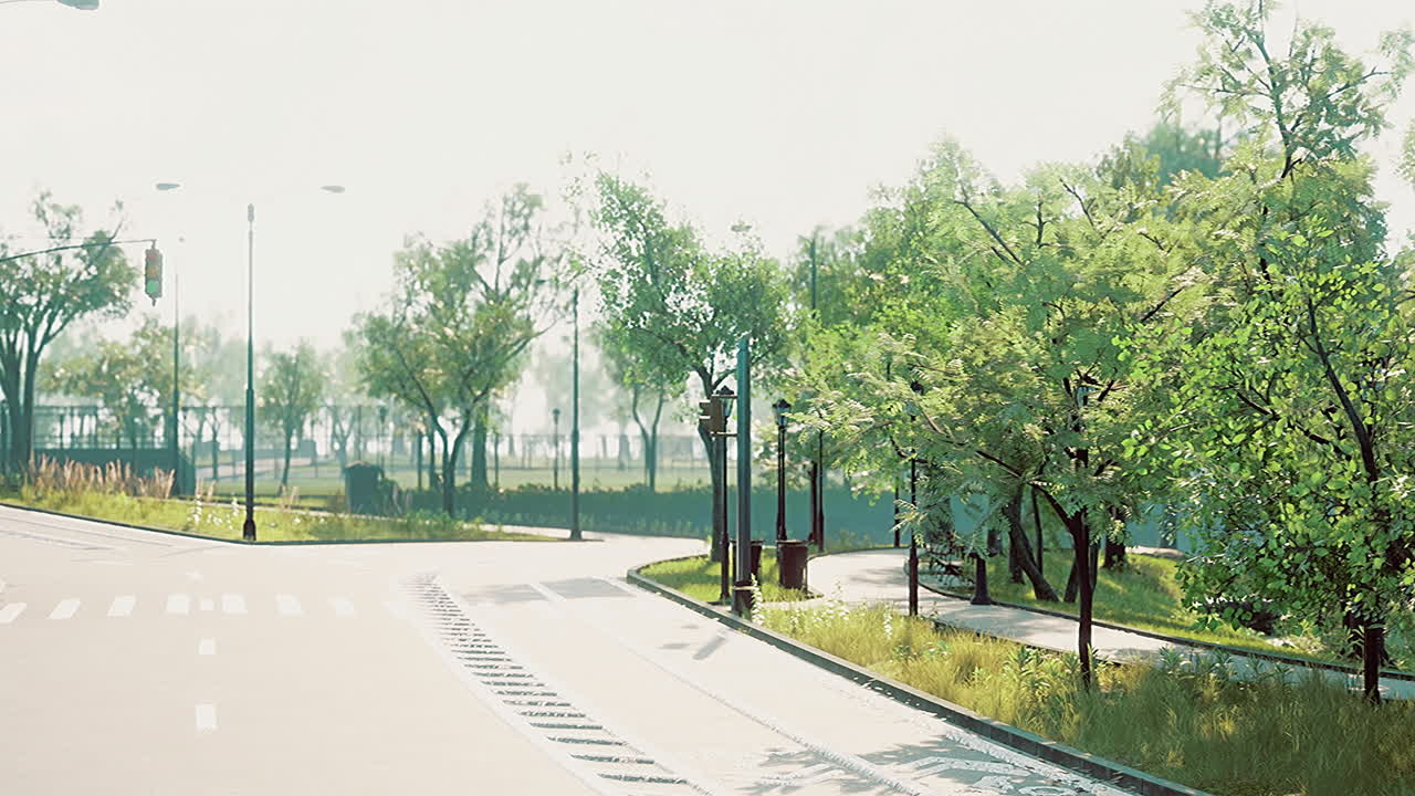 Sunny afternoon stroll through a serene park with lush greenery