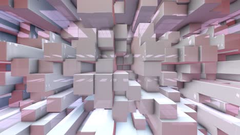 modern 3d render background animation conceptual cube design