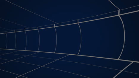 líneas de cuadrícula en movimiento en fondo azul 4k