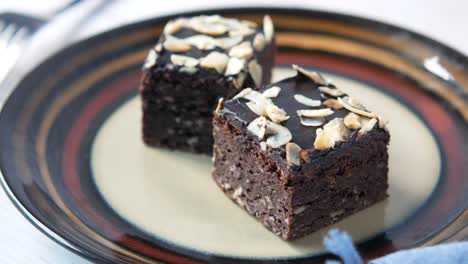 chocolate brownies with almonds and coconut