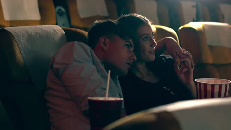 people audience watching movie in cinema theater.