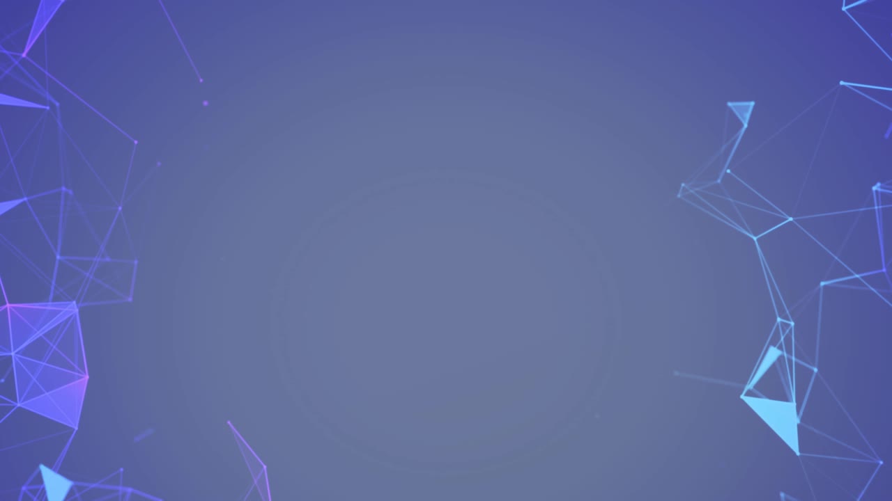보라색 바탕에 있는 플렉서스 연결 네트워크의 애니메이션
