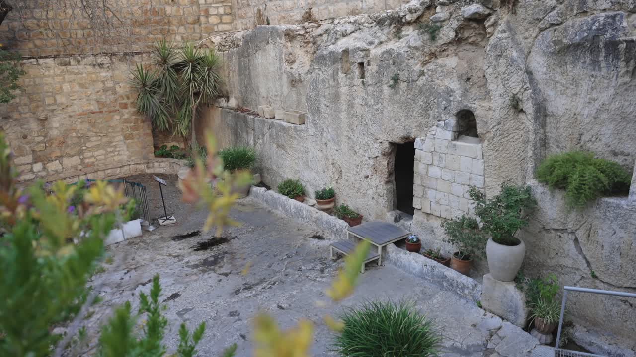 túmulo do jardim jerusalém, israel vídeo aéreo