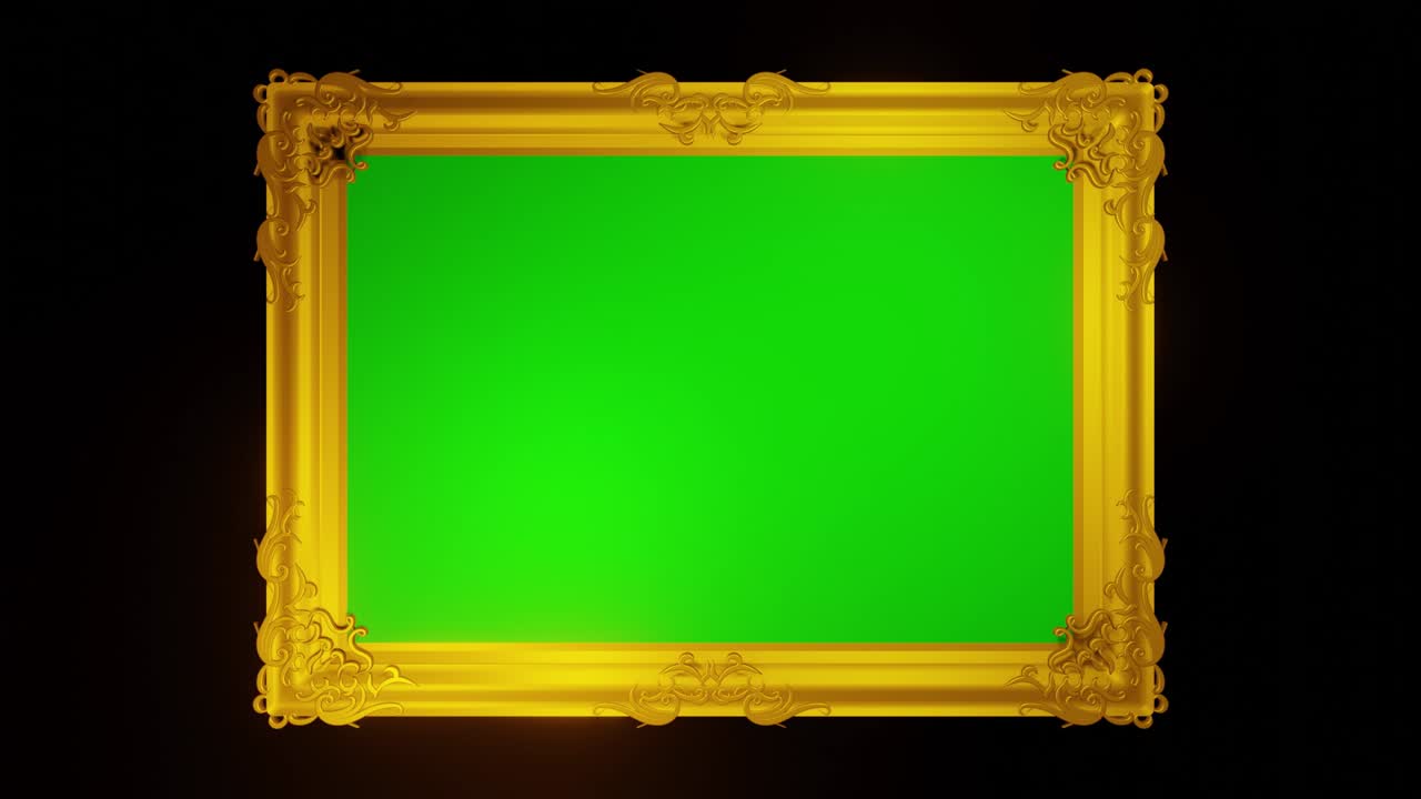 Antique vintage golden frame