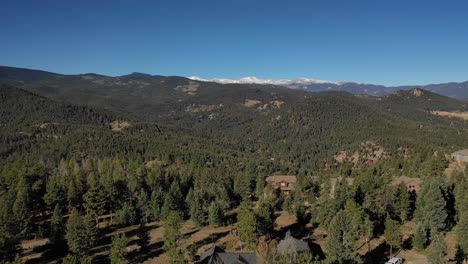 Eine-Pfanne-Hoch-über-Dem-Immergrünen-Colorado