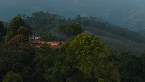mountaintop view with people