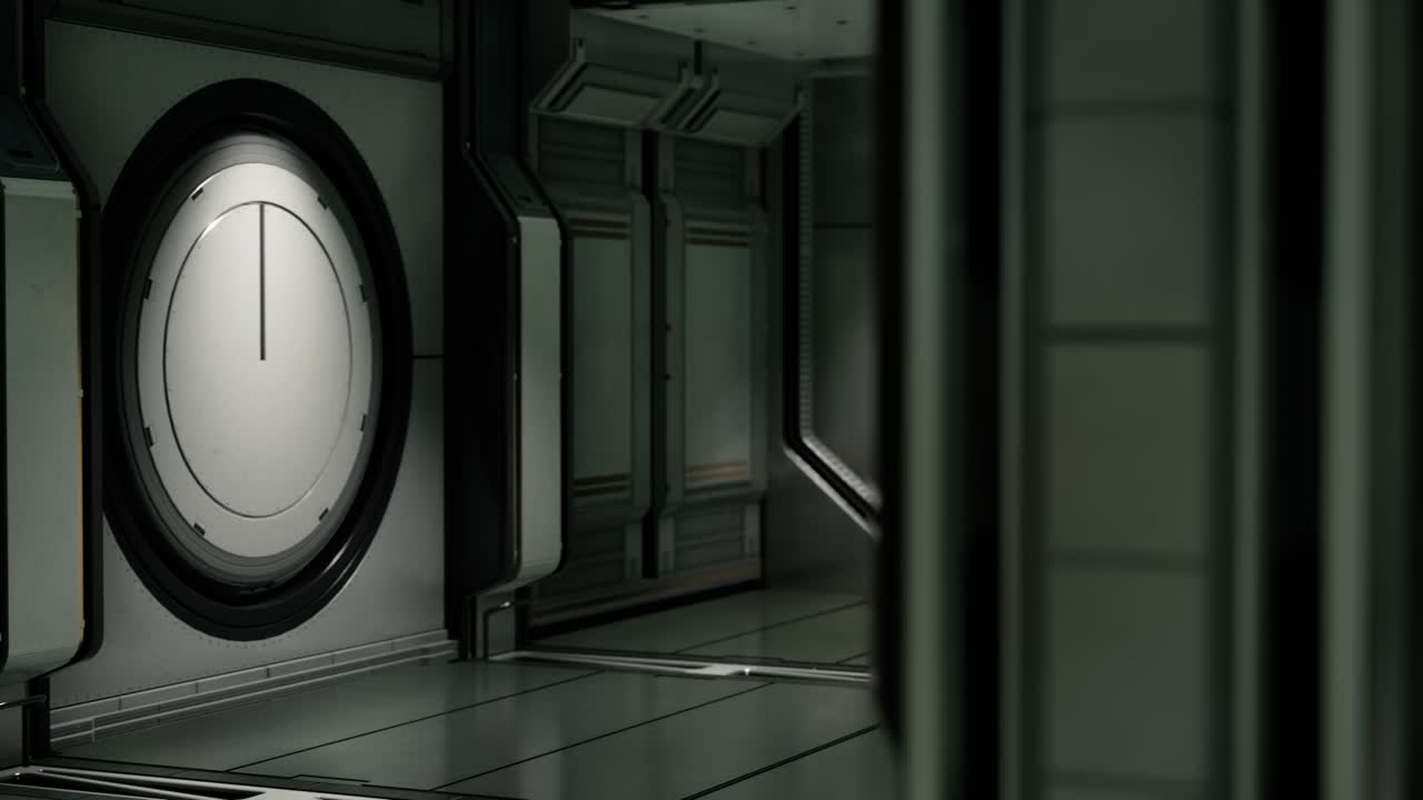 interior estéril de ciencia ficción futurista de un laboratorio o una nave espacial