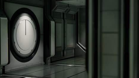 clean sterile futuristic science fiction interior of a laboratory or spaceship