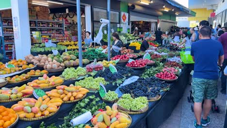 shoppers explore vibrant fruit stalls in inala