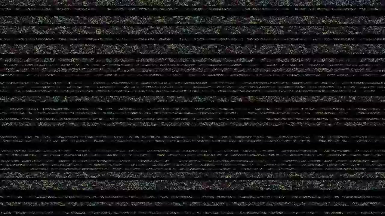 Analog Television Static Noise with Horizontal Glitch Lines