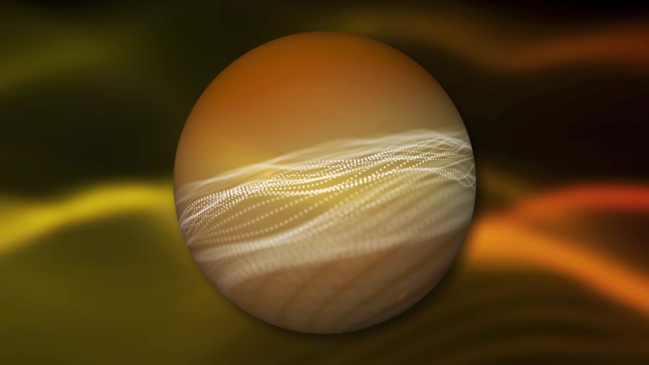 Spinning Abstract sphere on gradient background. Rotating sphere animation.