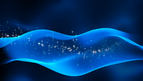 fondo abstracto: ondas con estrellas (bucle)
