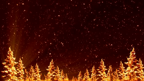 golden glowing christmas background loop