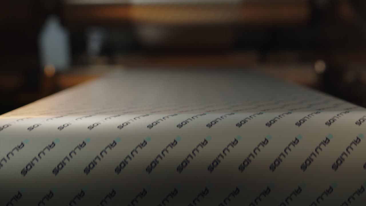 산업용 인쇄 기계의 인쇄 호일 롤