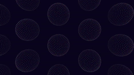 connected floating circles on a black background