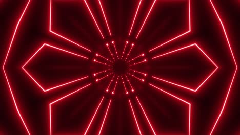 patrón geométrico de neón rojo