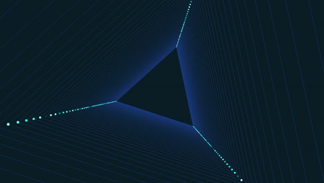 diagonal blue triangle with dotted line abstract geometric design