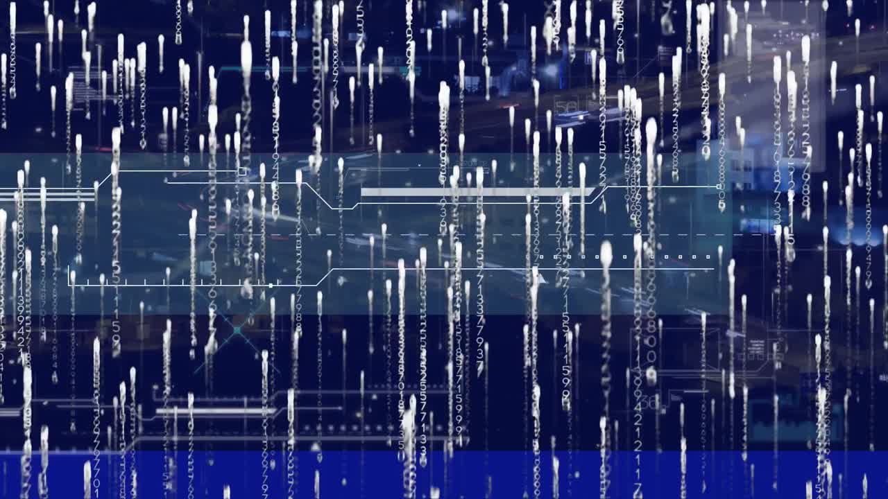 Animation of data processing and network of connections