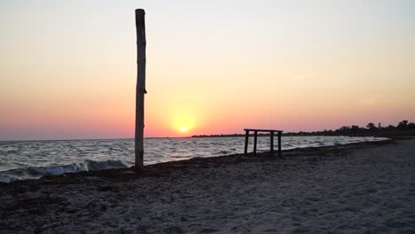 amanecer en la playa