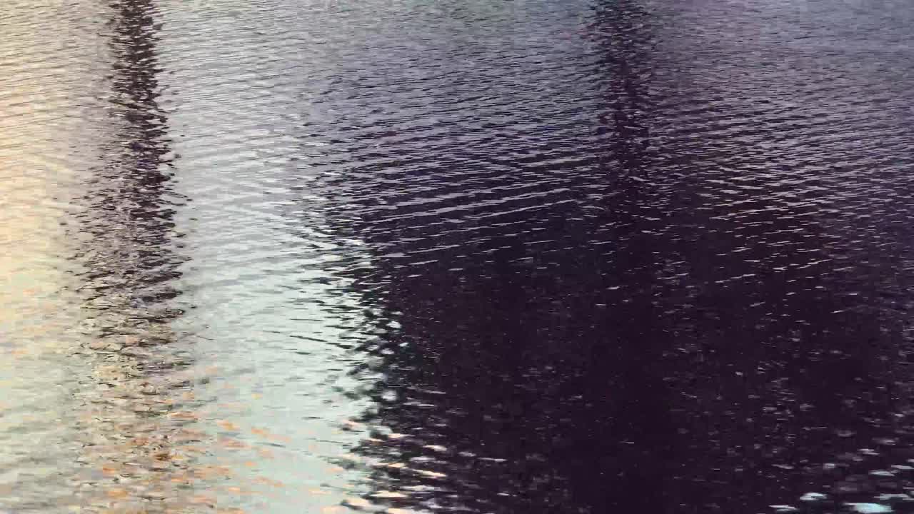 Peaceful wave in the water causes a tranquil meditative peaceful state of mind