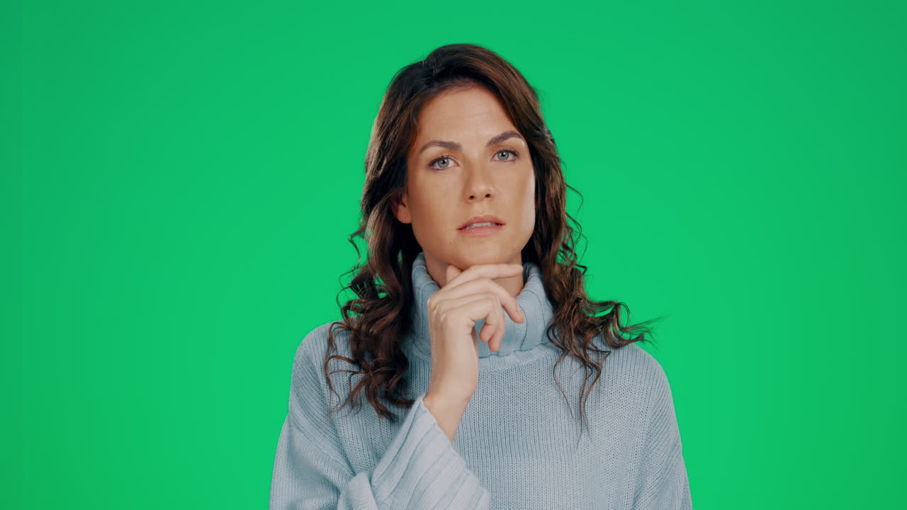 confundido, pantalla verde cromakey