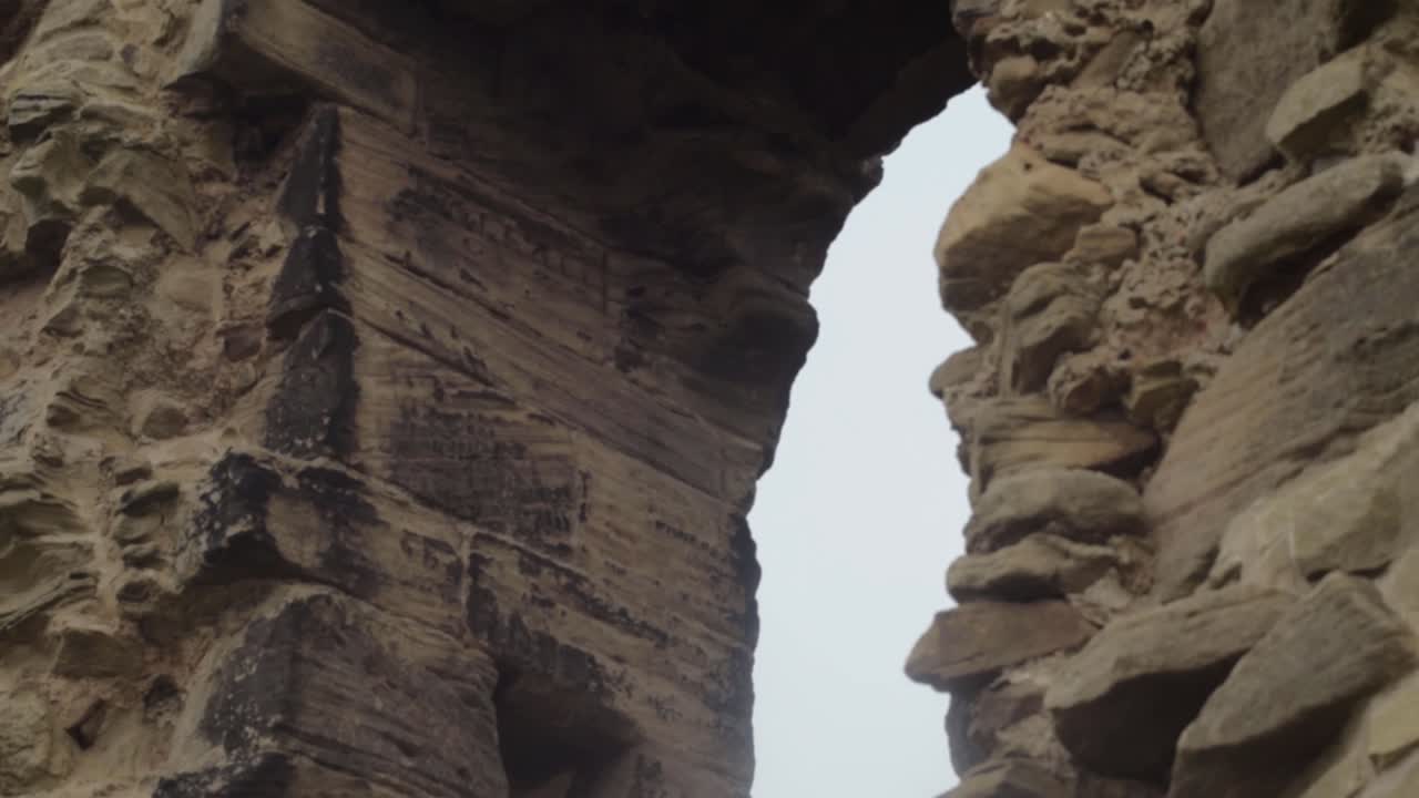 Castle ruins archway stone structure
