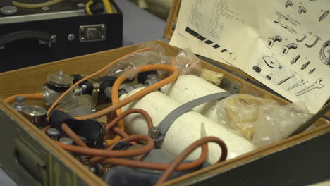 Closeup shot of old vintage resuscitation first aid tools