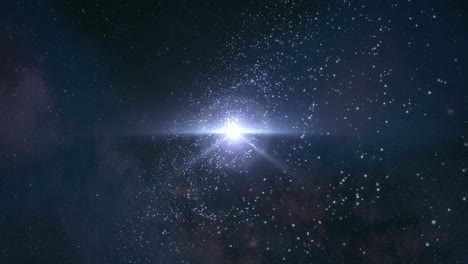 luz cósmica y estrellas en la galaxia