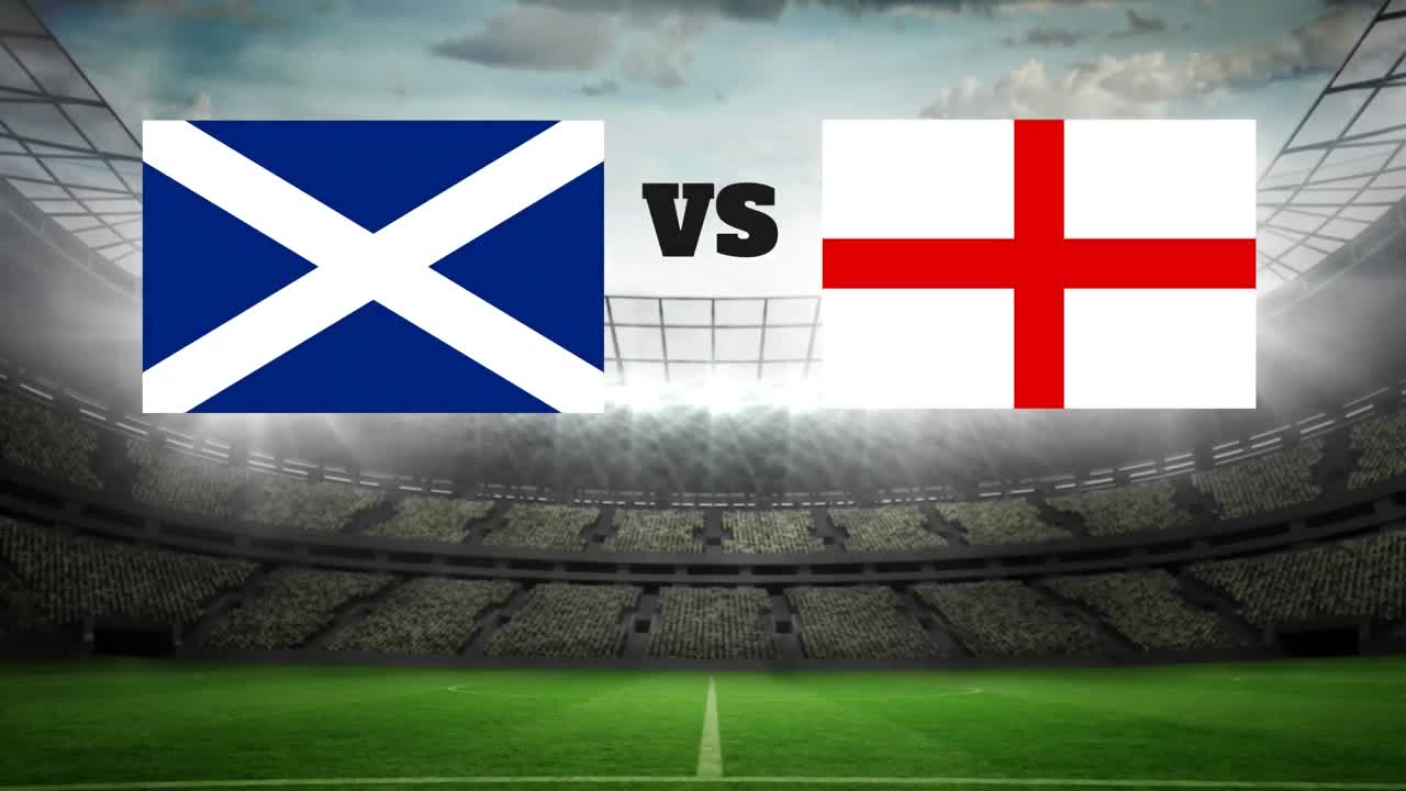 campo de fútbol animado con video de luces