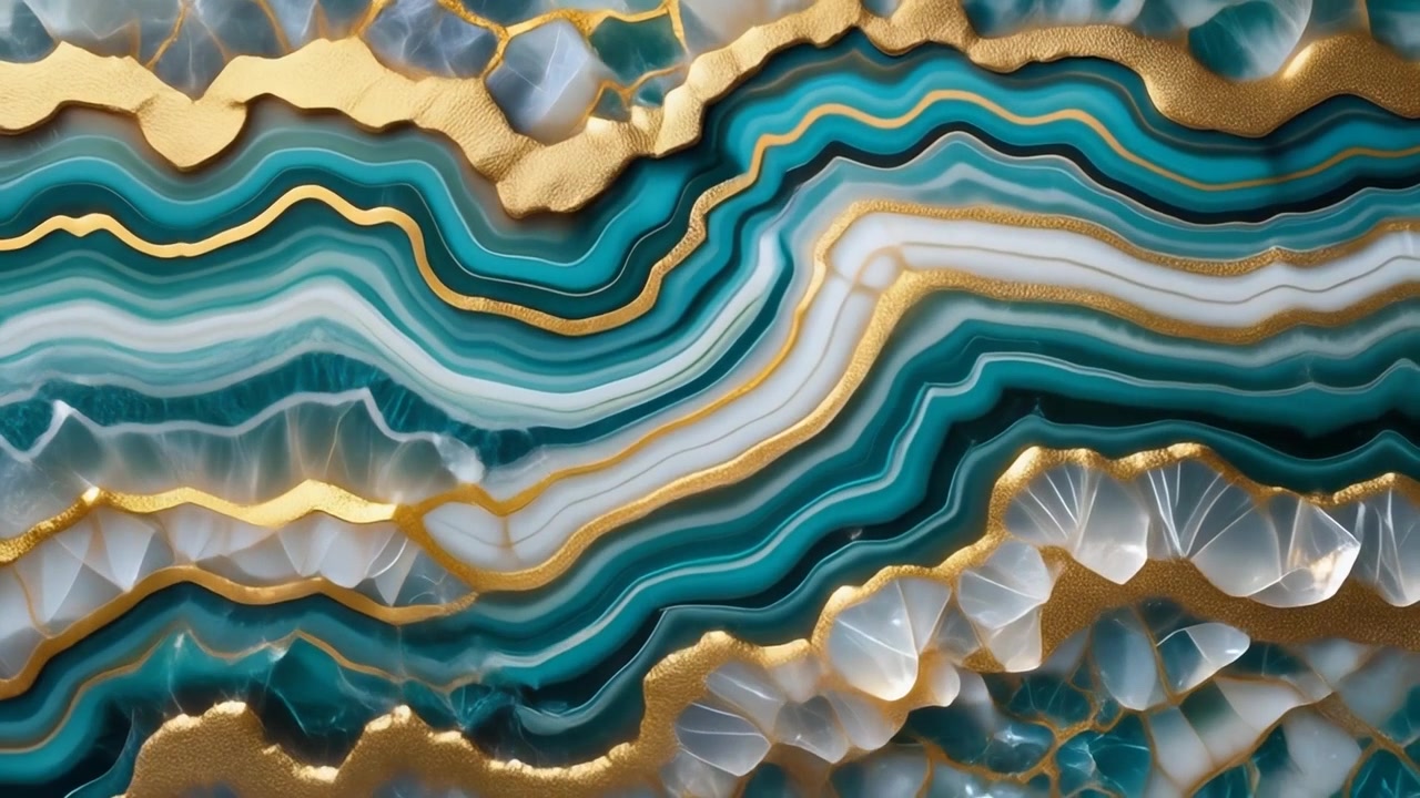 Abstracte petrol en gouden agaatsteen textuur achtergrond