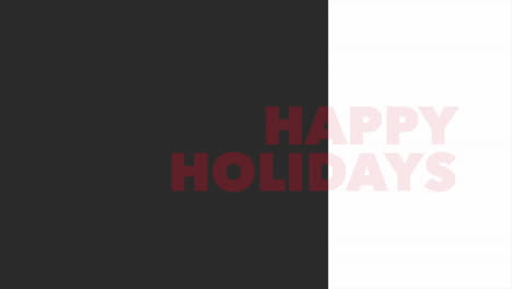 modern happy holidays text on black and white gradient