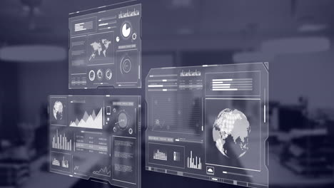 Animación-Del-Procesamiento-De-Datos-Financieros-En-Una-Oficina-Vacía