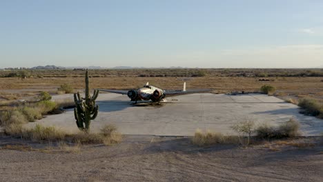 abandoned aircraft in the desert boneyard