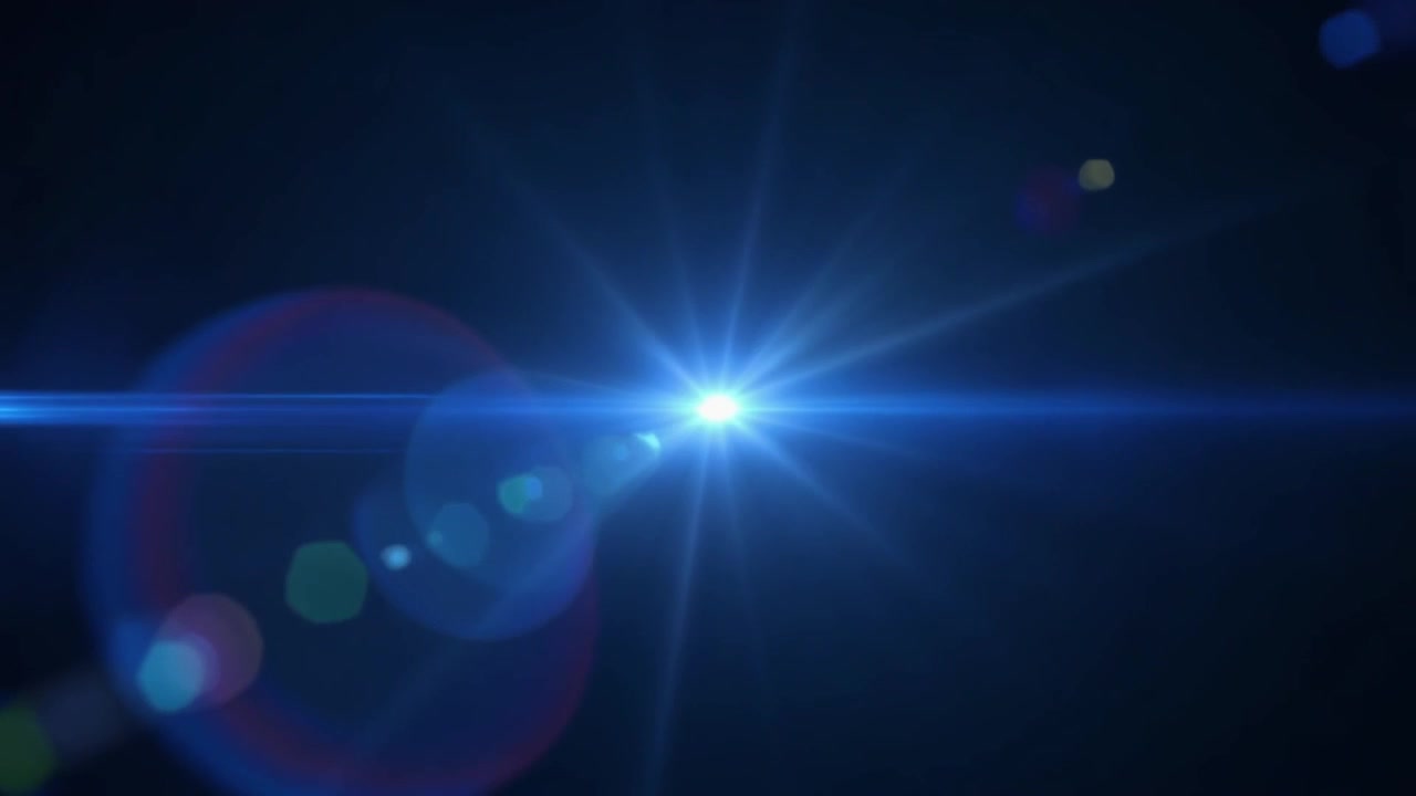 Effetto Flare Blu Brillante su Sfondo Scuro