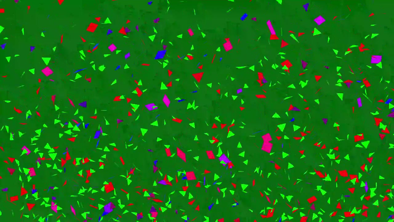Coriandoli Colorati Che Cadono Su Sfondo Green Screen