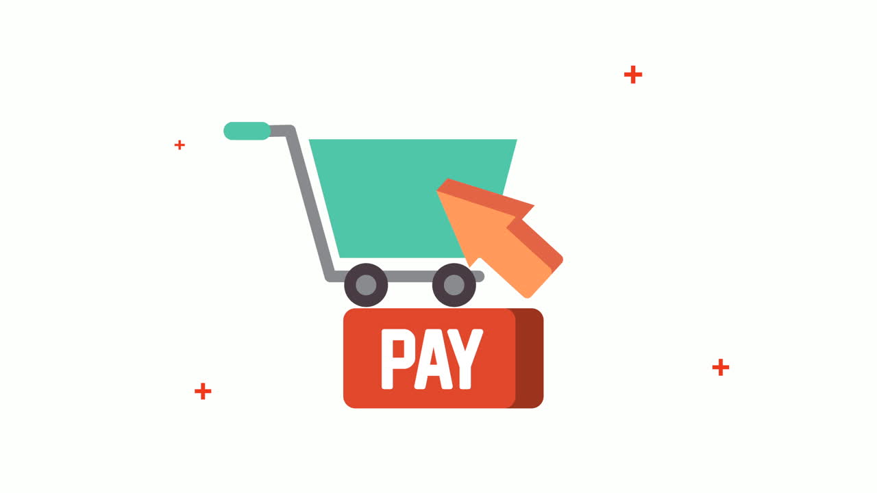 elektronische handelstechnologie mit einkaufswagen