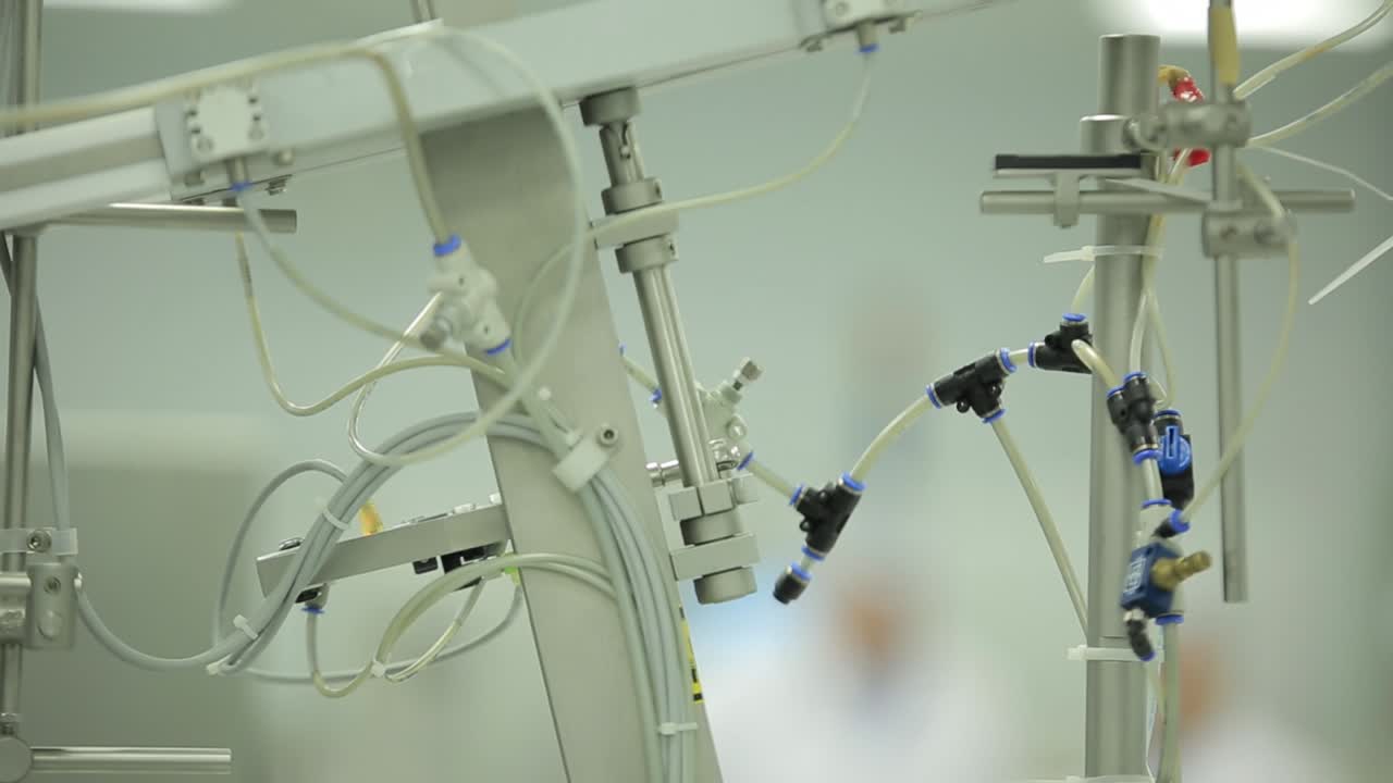 detalle de las máquinas de automatización industrial