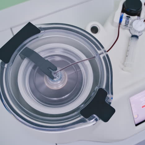 stem cell therapy. plasma in syringe. centrifuge.