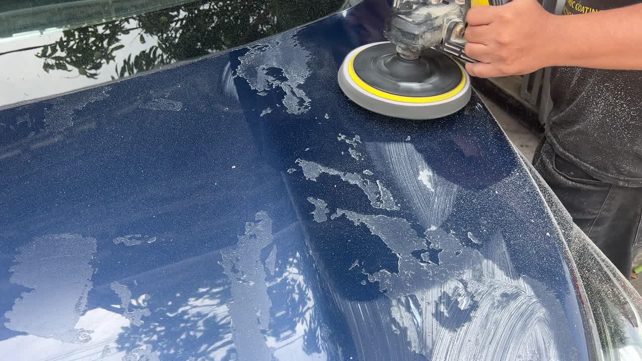 노동자 폴란드 파란 차