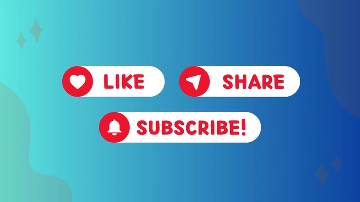 Youtube animated kinetic moving like comment share subscribe subscriber call to action background outro