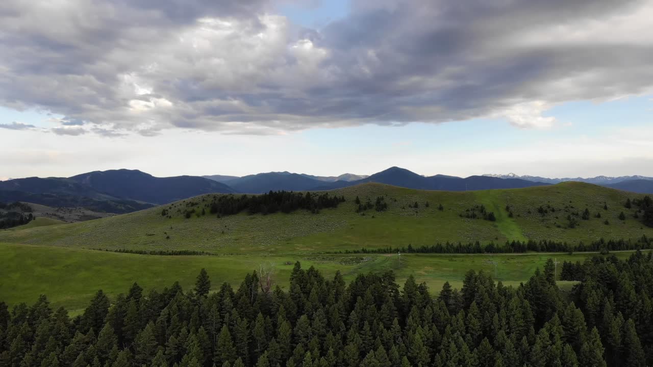 Flying in a Drone near Bozeman, Montana