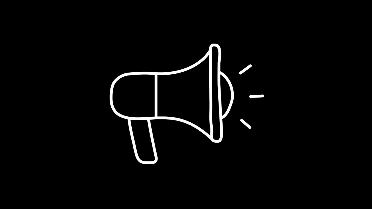 Magnifying glass megaphone money. Doodle icons. Trembling style. Transparent background
